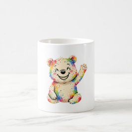 Bemalter Bär Notizbuch Kaffeetasse