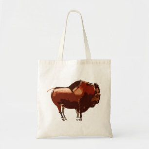 Bemalter Bison Totbeutel Tragetasche