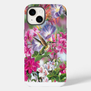 Bemalter Handyhülle mit Kolibri: rosa lila grün Case-Mate iPhone 14 Hülle
