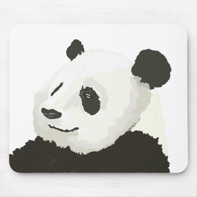 Bemalter Panda-Mauspad Mousepad (Vorne)
