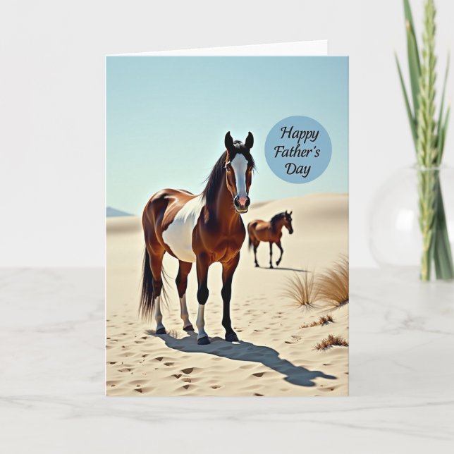 Bemalter Pony Vatertagskarte Karte (Vorderseite)