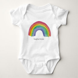 bemalter Regenbogen/Bogha-froise schottisch-gälisc Baby Strampler