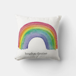 bemalter Regenbogen/Bogha-froise schottisch-gälisc Kissen