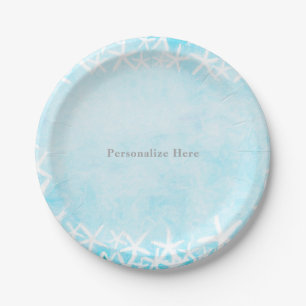 Bemalter Seestern Aqua Blau Party Benutzerdefinier Pappteller