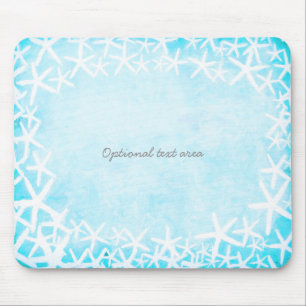 Bemalter Seestern Aqua Blau Tropischer Strand Cust Mousepad