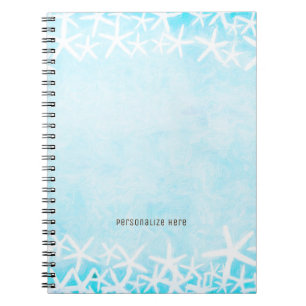 Bemalter Seestern Aqua Blau Tropischer Strand Cust Notizblock