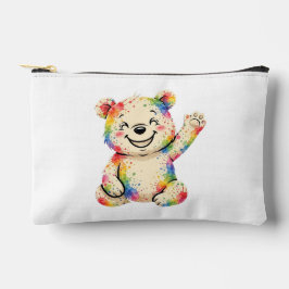 bemalter Teddybär-Beutel Zubehörtasche