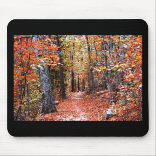 Bemalter Wald Herbstweg Aquarell Geschenke Mousepad