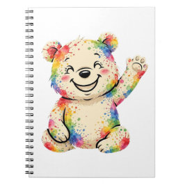 Bemaltes Bären Notizbuch Notizblock