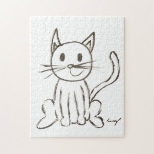 Bemaltes Kätzchen Puzzle