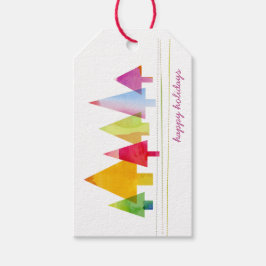 Bemaltes Pines-Geschenk-Tag Geschenkanhänger
