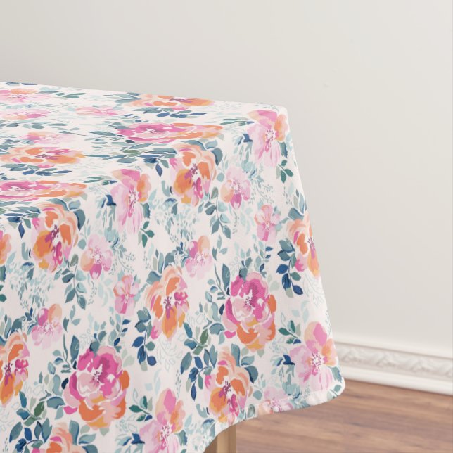 Bemaltes Rosenmuster Tischdecke (Beispiel)