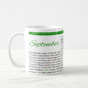 Bemerkenswerte Ereignisse in der AA-Geschichte Tas Kaffeetasse