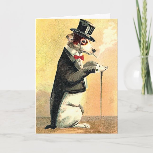 Bemerkenswerte Hundeneues Jahr-Wünsche Feiertagskarte (Vorderseite)