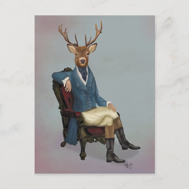 Bemerkenswerte Rotwild voll 3 Postkarte (Vorderseite)