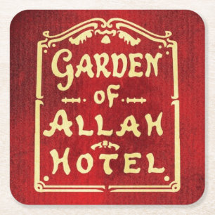 Bemerkung Garden of Allah Hotel Untersetzer