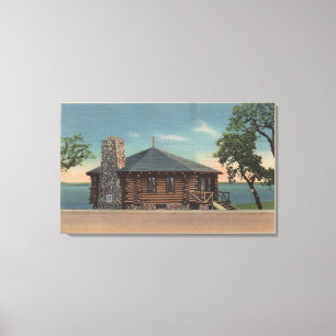 Bemidji, Mangan - Ansicht des Kamins von Staaten Leinwanddruck