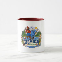 Bemidji Minnesota Paul Bunyan und Babe der Blaue O