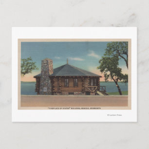 Bemidji, MN - Blick auf den Feuerplatz der Staaten Postkarte