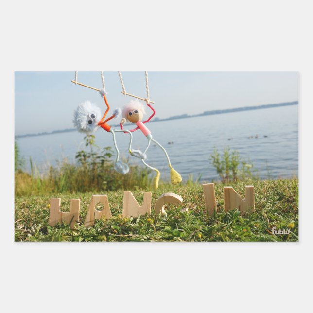 Bemoedigende fubby vibe. rechteckiger aufkleber (Vorderseite)