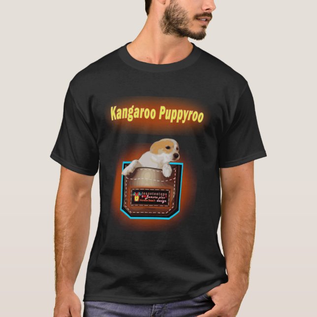 Bemore Plus Designs Kangaroo Puppyroo teaseteetops T-Shirt (Vorderseite)