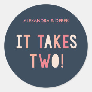 Bemühungens-runde Aufkleber-//-Marine Runder Aufkleber