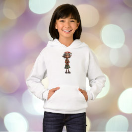 Bemused Oma Christmas Elf Girl's Hoodie