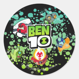 Ben 10 Alien Forms Blase Graphic Runder Aufkleber