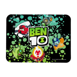 Ben 10 Alien Forms Bubble Graphic Magnet