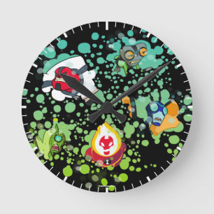 Ben 10 Alien Forms Bubble Graphic Runde Wanduhr