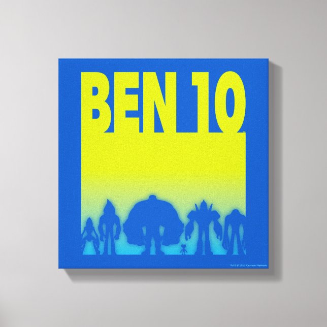 Ben 10 Alien Line-up-Logo Leinwanddruck (Vorderseite)