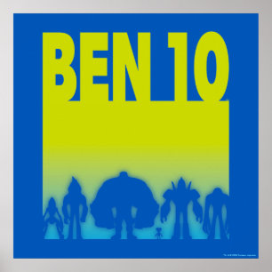 Ben 10 Alien Line-up Logo Poster