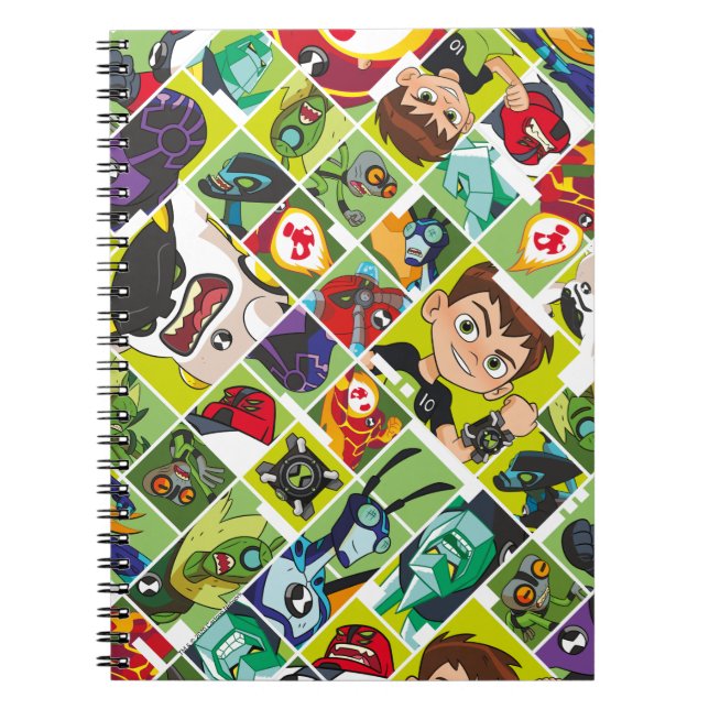 Ben 10 Alien Tile Pattern Notizblock (Vorderseite)