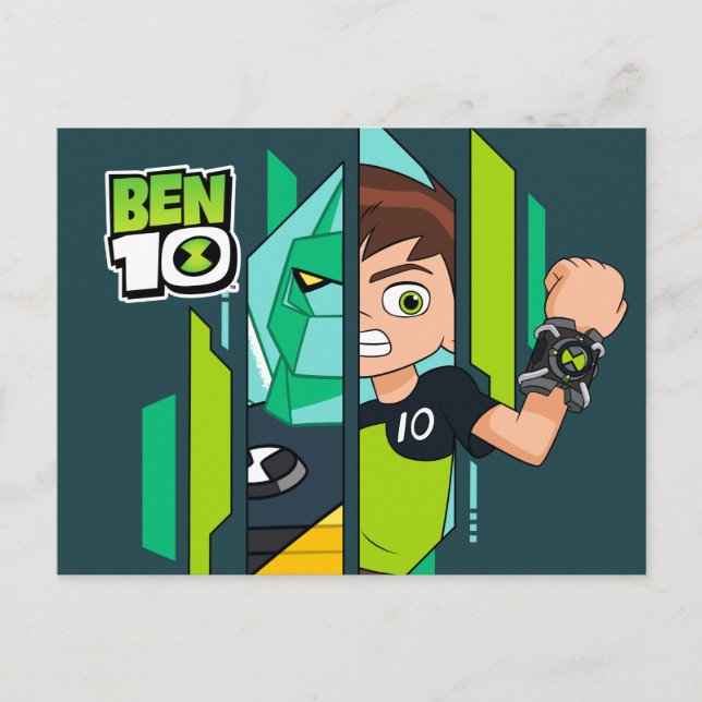 Ben 10 Diamondhead DNA Transformation Einladungspostkarte (Vorderseite)