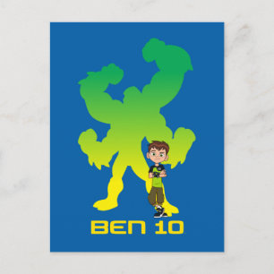 Ben 10 & Four Arms Shadow Einladungspostkarte