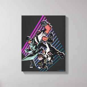 Ben 10 Retro Alien Group Graphic Leinwanddruck