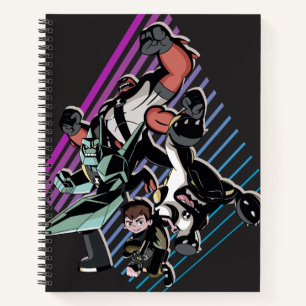 Ben 10 Retro Alien Group Graphic Notizbuch