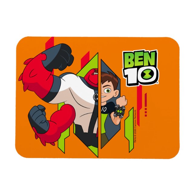 Ben 10 Vier Waffen DNA-Transformation Magnet (Horizontal)