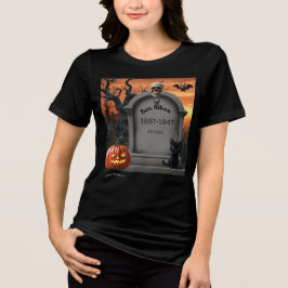 "Ben Aiken" Halloween-Headstone-Spaß Tri-Blend Shirt