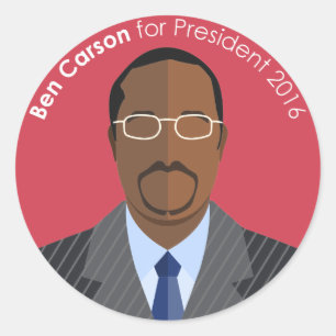 Ben Carson 2016 für Runder Aufkleber