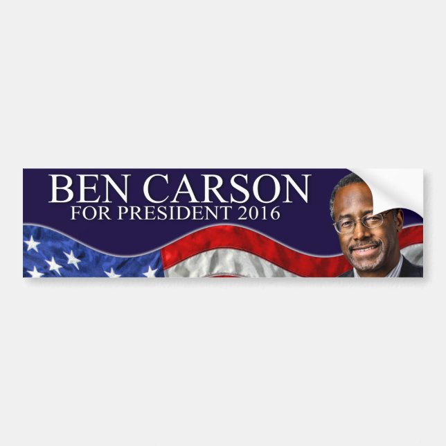 Ben Carson für Präsidenten 2016 Autoaufkleber (Vorne)