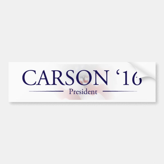Ben Carson für Präsidenten Autoaufkleber (Vorne)