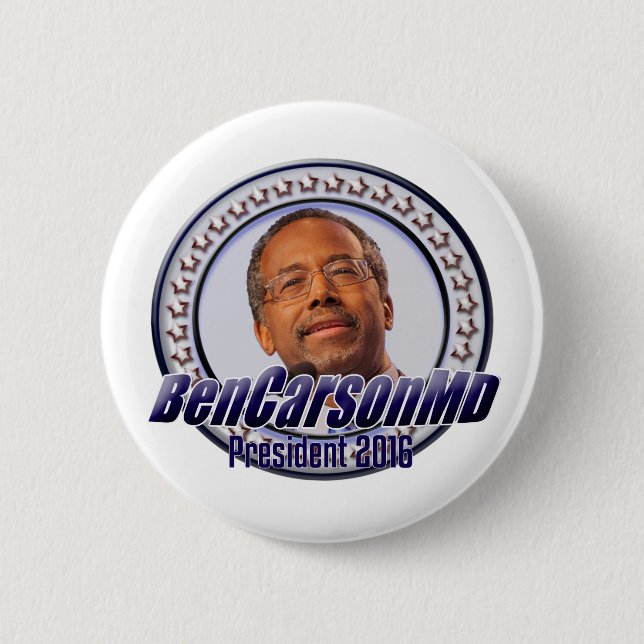Ben Carson für Präsidenten Button (Vorderseite)