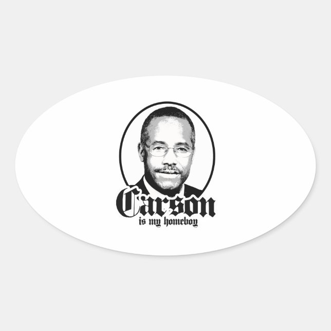 Ben Carson ist mein Homeboy Ovaler Aufkleber (Vorderseite)