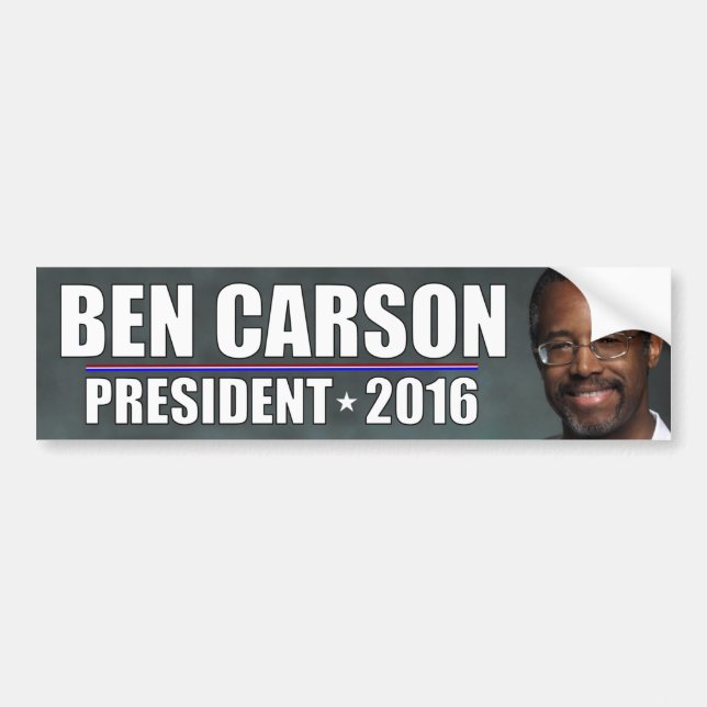 Ben Carson - Präsident 2016 Autoaufkleber (Vorne)