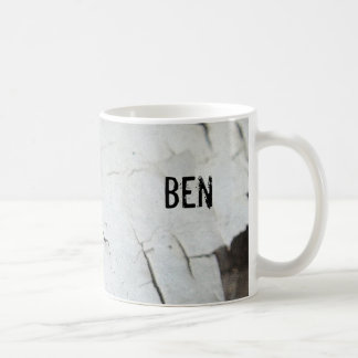 Ben Custom gemalte Namenstasse mit Rissen Kaffeetasse