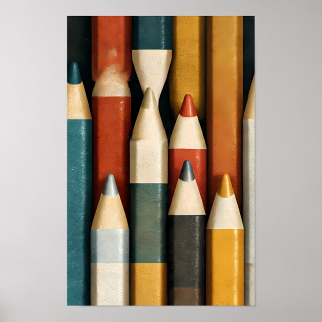 Ben-Day-Punkt-Stil: Siebdruck Glamour Pop Art Poster (Vorne)