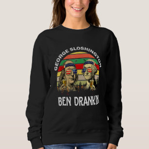 Ben Drankin 4. Juli Amerikanische Flag Vintag Retr Sweatshirt