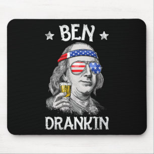 Ben Drankin 4. Juli Benjamin Franklin Männer Amer Mousepad