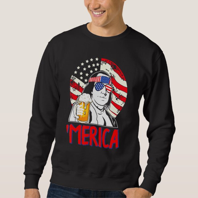 Ben Drankin 4. Juli Benjamin Franklin Men Wome Sweatshirt (Vorderseite)